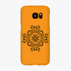 Snap Samsung Galaxy S7 Edge  Phone Case - Flower Design With Orange Background