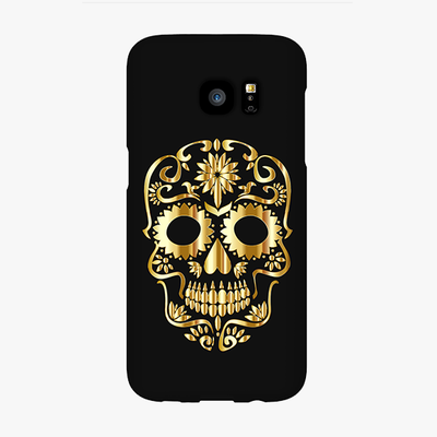 Snap Samsung Galaxy S7 Edge  Phone Case - Golden Skull