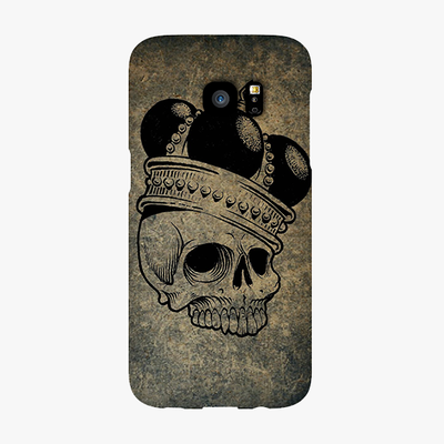 Tough Samsung Galaxy S7 Edge  Phone Case - Skull  With Crown
