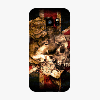 Snap Samsung Galaxy S7 Edge  Phone Case - Skull With Union Jack British Flag
