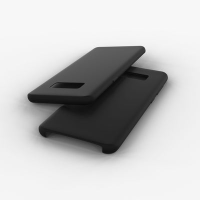 Plain and Simple Samsung Galaxy S8 Liquid Silicone Case in Black color