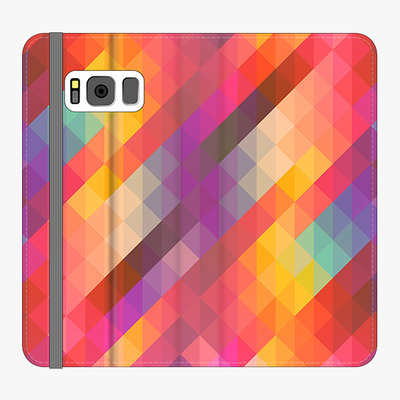 Folio Samsung Galaxy S8  Folio Wallet - Colorful Geometric Texture
