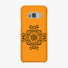 Snap Samsung Galaxy S8  Phone Case - Flower Design With Orange Background