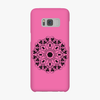 Tough Samsung Galaxy S8  Phone Case - Mandala With Pink Background
