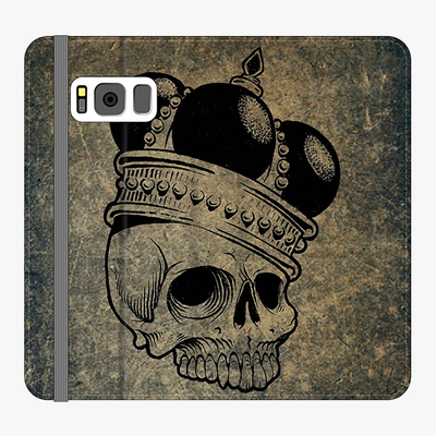 Folio Samsung Galaxy S8  Phone Folio - Skull  With Crown
