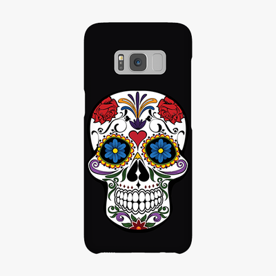 Tough Samsung Galaxy S8  Phone Case - Skull Artwork With Black Background