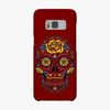 Tough Samsung Galaxy S8  Phone Case - Skull Art With Brown Background