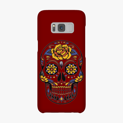 Snap Samsung Galaxy S8  Phone Case - Skull Art With Brown Background