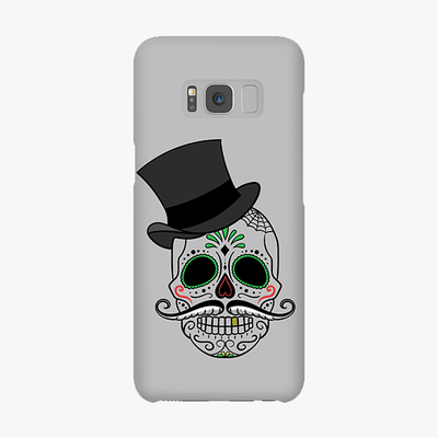 Snap Samsung Galaxy S8  Phone Case - Skull Art With Gray Background