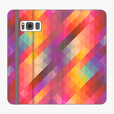 Folio Samsung Galaxy S8 Plus  Folio Wallet - Colorful Geometric Texture