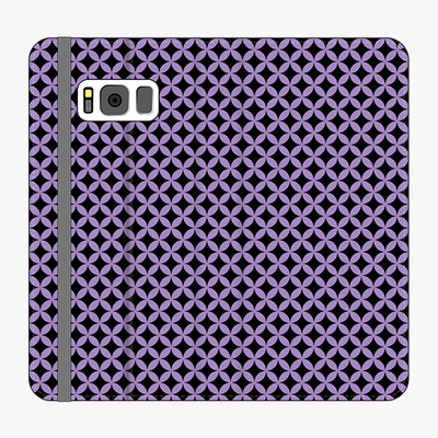 Folio Samsung Galaxy S8 Plus  Folio Wallet - Beautiful Star Pattern With Purple Background
