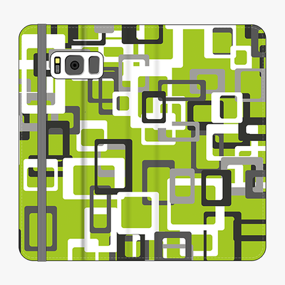 Folio Samsung Galaxy S8 Plus  Folio Wallet - Geometric square Pattern