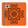 Folio Samsung Galaxy S8 Plus  Phone Folio - Flower Design With Orange Background