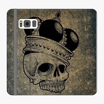 Folio Samsung Galaxy S8 Plus  Phone Folio - Skull  With Crown