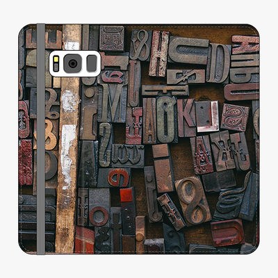 Folio Samsung Galaxy S8 Plus  Folio Wallet - Classic Wood Blocks