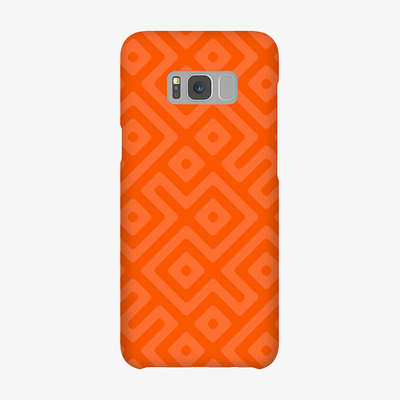 Tough Samsung Galaxy S8 Plus  Phone Case - Orange Color Pattern