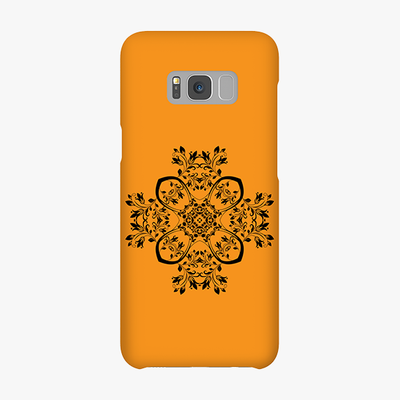 Snap Samsung Galaxy S8 Plus  Phone Case - Flower Design With Orange Background