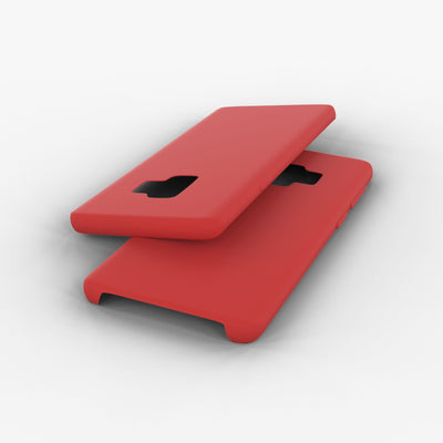 Liquid silicone case for Galaxy S9 plus in red color