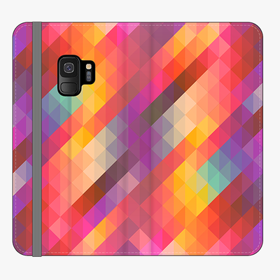 Folio Samsung Galaxy S9  Folio Wallet - Colorful Geometric Texture