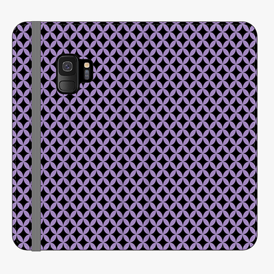 Folio Samsung Galaxy S9  Folio Wallet - Beautiful Star Pattern With Purple Background