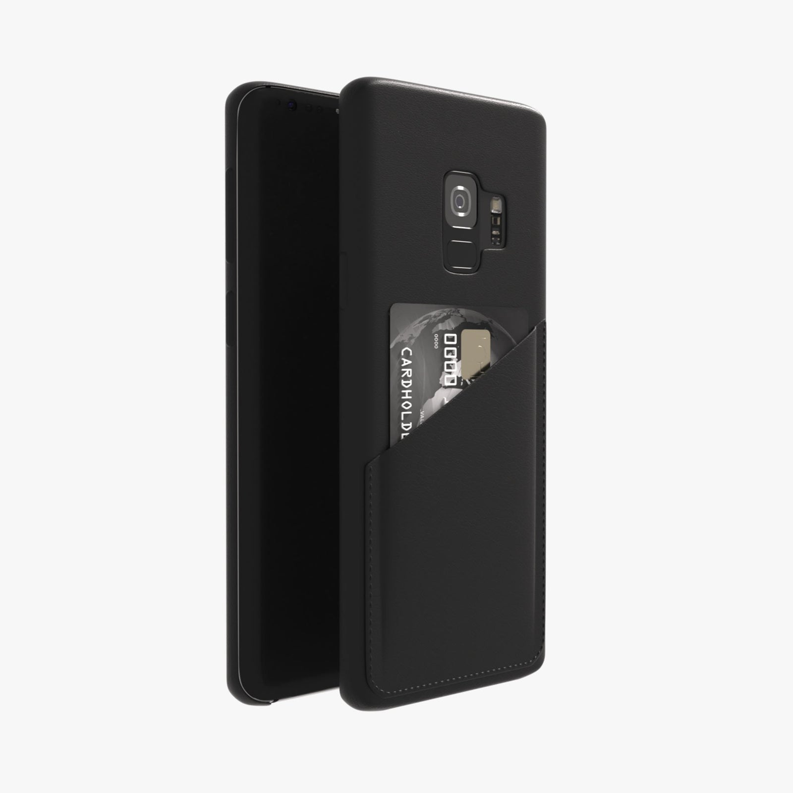 Samsung Galaxy S9 Plus - Ultra Slim Slot Card Leather Black Case
