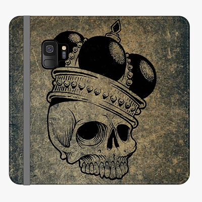 Folio Samsung Galaxy S9  Phone Folio - Skull  With Crown