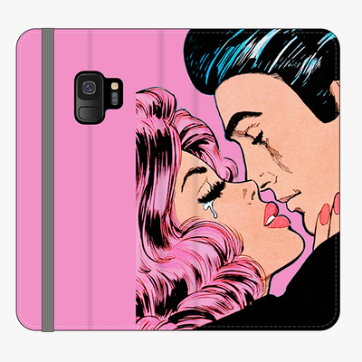 Folio Samsung Galaxy S9  Folio Wallet - Lovely Couple With Pink Background