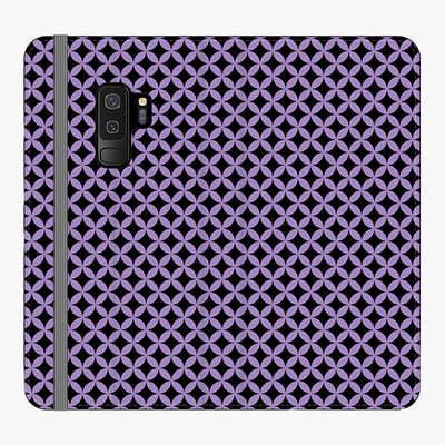 Folio Samsung Galaxy S9 Plus  Folio Wallet - Beautiful Star Pattern With Purple Background