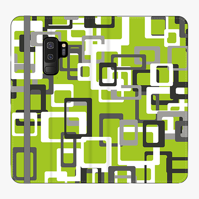 Folio Samsung Galaxy S9 Plus  Folio Wallet - Geometric square Pattern