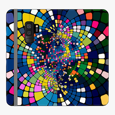 Folio Samsung Galaxy S9 Plus  Folio Wallet - Colorful Geometric Art
