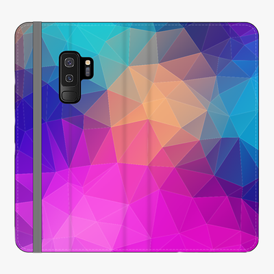 Folio Samsung Galaxy S9 Plus  Folio Wallet - Colorful Triangular Polygons