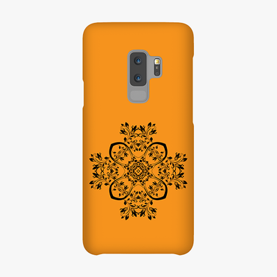 Snap Samsung Galaxy S9 Plus Phone Case - Flower Design With Orange Background