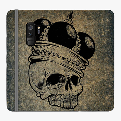 Folio Samsung Galaxy S9 Plus  Phone Folio - Skull  With Crown