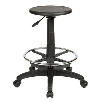 Round Office Industrial Stool With Lever
