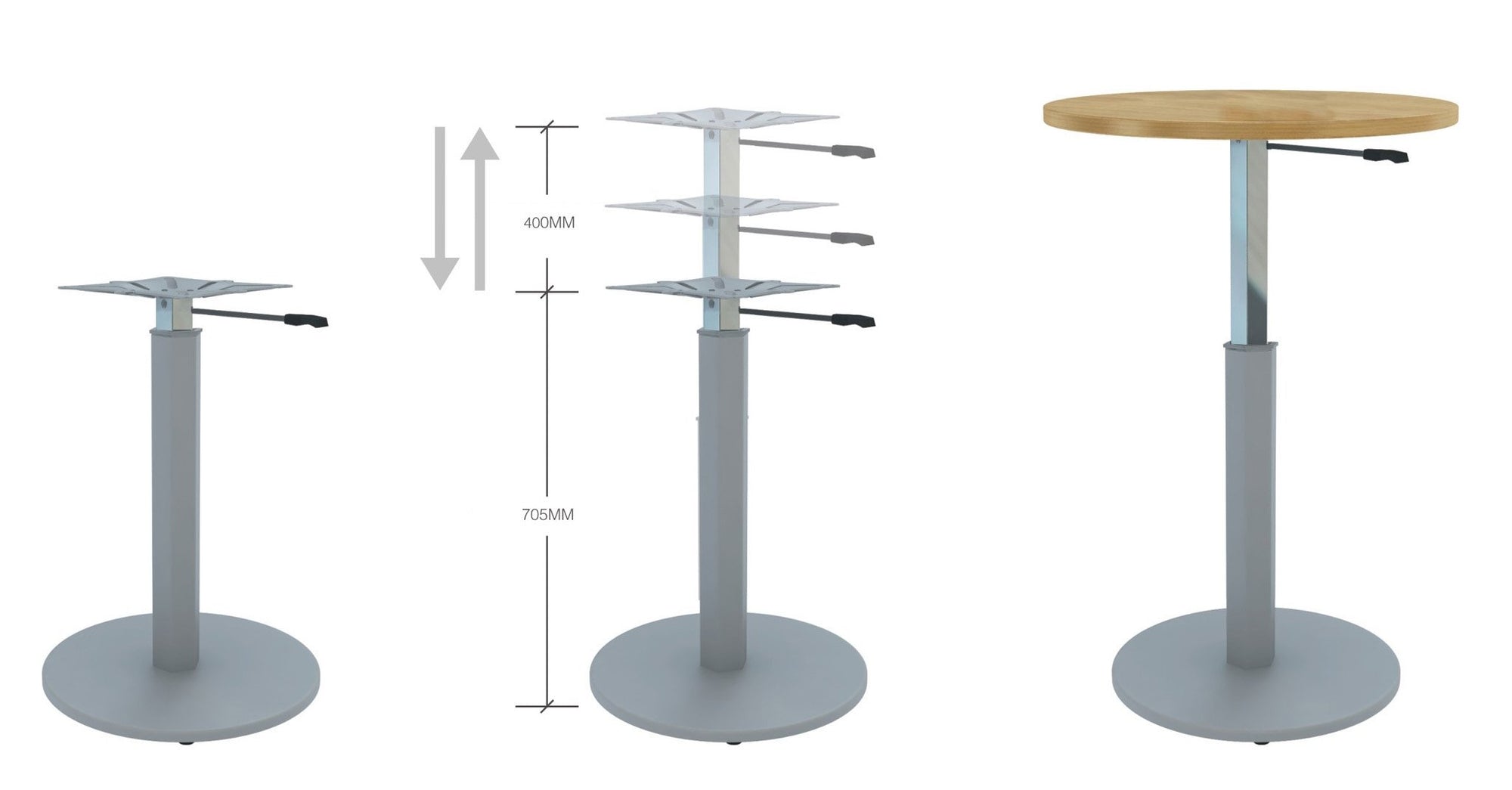 Round Meeting Table Frame Adjustable