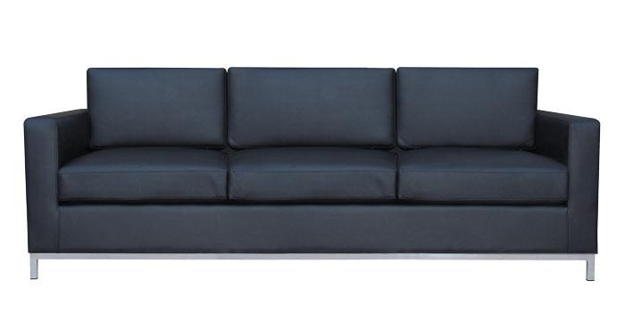 Beatrix 3 Seater Lounge In Black PU
