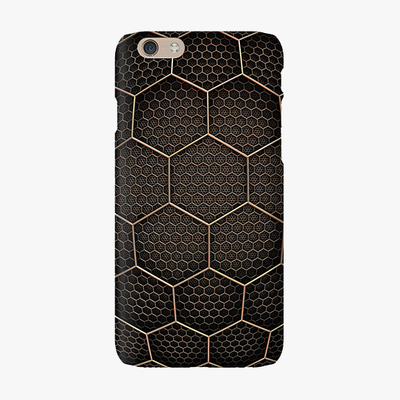 Tough iPhone 6  Phone Case - Golden Hexagons