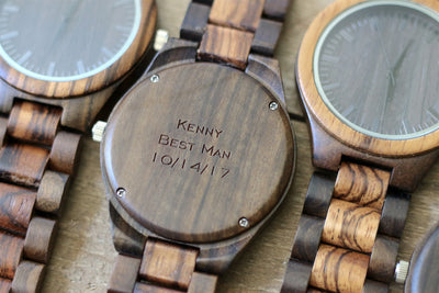 Groomsmen Watches  // Set of 10 // Groomsmen Gifts // All Wood Watches Free Engraving and Shipping