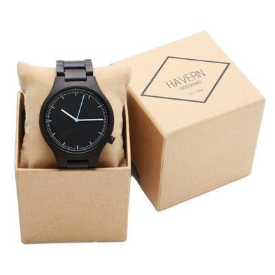 Groomsmen Package - Set of 5 Groomsman Wooden watches - All wood Watches Free Engraving and Shipping-Mens Watches-HAVERN Woodworks