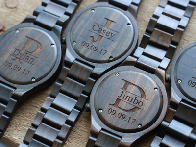 Groomsmen Watches  // Set of 4 // Groomsmen Gifts // All Wood Watches Free Engraving and Shipping