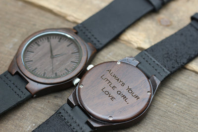 Groomsmen Package - Set of 5 Groomsman Wooden watches - All wood Watches Free Engraving and Shipping-Mens Watches-HAVERN Woodworks