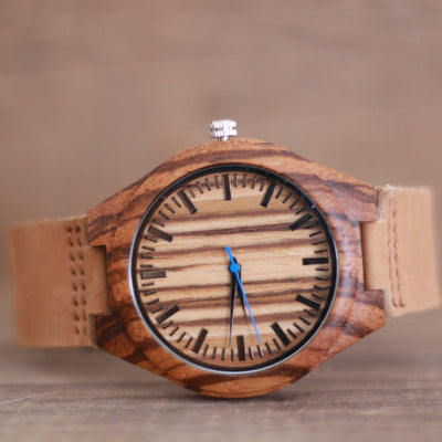 Groomsmen Package - Set of 5 Groomsman Wooden watches - All wood Watches Free Engraving and Shipping-Mens Watches-HAVERN Woodworks