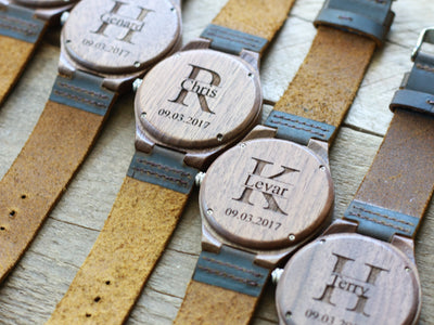 Groomsmen Watches  // Set of 10 // Groomsmen Gifts // All Wood Watches Free Engraving and Shipping
