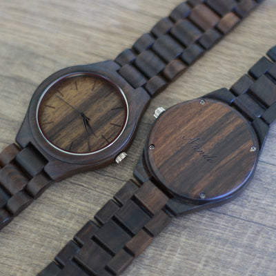 HAVERN Minimalist Ebony Mens Wood Watch-Mens Watches-HAVERN Woodworks