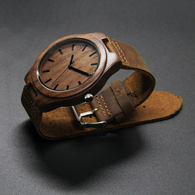 HAVERN Minimalist leather and Oak Mens Wooden watch-Mens Watches-HAVERN Woodworks