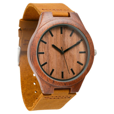 HAVERN Minimalist leather and Oak Mens Wooden watch-Mens Watches-HAVERN Woodworks