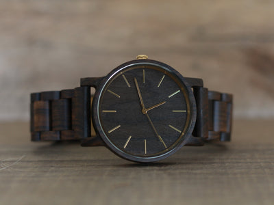 HAVERN Minimalist Mens Ebony All Wood Mens Wooden Watch-Mens Watches-HAVERN Woodworks