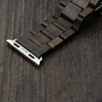 HAVERN Minimalist Mens Ebony Wooden Apple Watch Band-Apple Watch Bands-HAVERN Woodworks