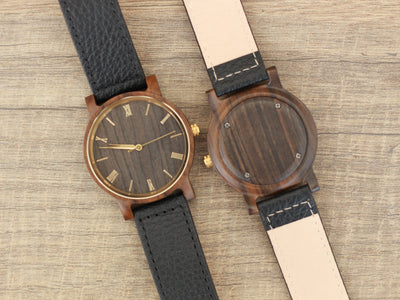 HAVERN Minimalist Mens Wood Watch - Ebony-Mens Watches-HAVERN Woodworks