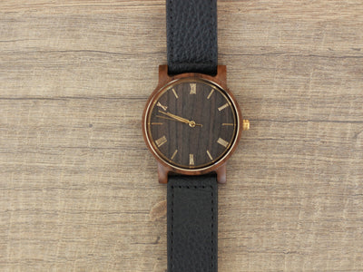 HAVERN Minimalist Mens Wood Watch - Ebony-Mens Watches-HAVERN Woodworks
